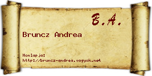 Bruncz Andrea névjegykártya